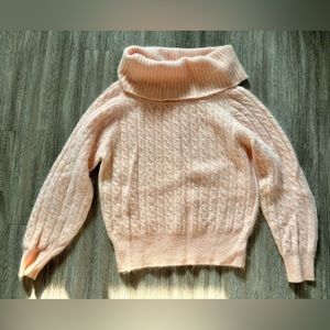 Vintage cabled angora and sparkle sweater